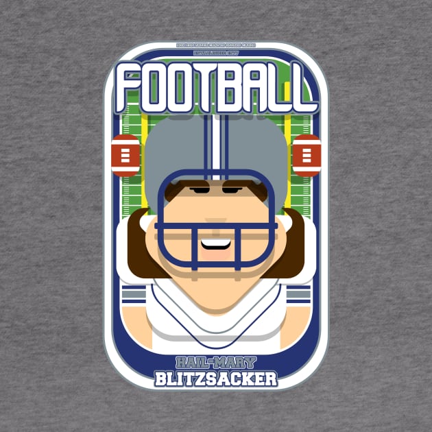 American Football White Silver Blue - Hail-Mary Blitzsacker - June version by Boxedspapercrafts